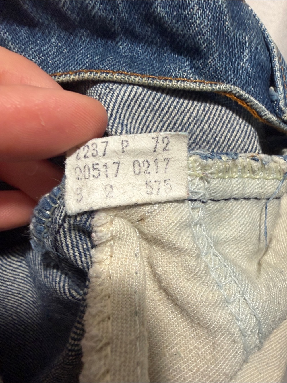 VINTAGE Levi's Jeans Size 33 36 20517-0217 Orange Tab Straight Leg - Picture 3 of 16